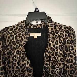 Micheal Kors leopard print wrap, midi dress.